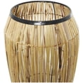 thumbnail image 3 of DecMode 47" Handmade Slatted Frame Light Brown Rattan Vase with Black Metal Accents, 3 of 7