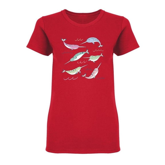 Narwhal Animal Set Shaped Tee Women's -Image by Shutterstock