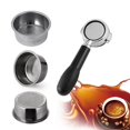 thumbnail image 3 of 2 Pcs Silver Filter Cup, Coffee 51mm Non Pressurized Filter Basket, Customize Your Coffee to Perfection with Non Pressurized Filter Basket, for Breville Delonghi Krups, 3 of 10
