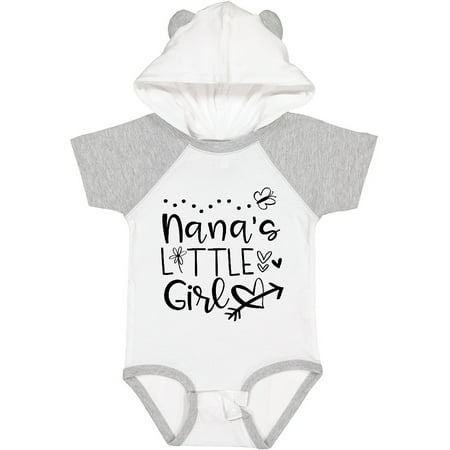 

Inktastic Nana s Little Girl with Hearts Flower and Butterfly Gift Baby Girl Bodysuit