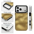 thumbnail image 5 of Wallet Case For Apple iPhone Air / 17 Pro / 17 Pro Max Series with Card Holder, PU Leather Kickstand Card Slots Screen Protector Included For iPhone 17 Series, Gold Gradient, 5 of 8