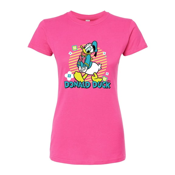 Disney - Donald Duck - Juniors Fitted Graphic T-Shirt
