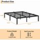 thumbnail image 3 of Negro Metálico Platform Cama Frame en Queen Size 14-Inch con Almacenamiento Space cm de Alturaigh Bearing Capacity cm de Alturaeavy- cm de Profundidaduty y Robusto No Caja Spring Required Easy..., 3 of 5