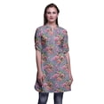thumbnail image 1 of Bimba Robe Kurta Droite pour Femmes à Col Mandarin Imprimée Kurti Courte Hauts, 1 of 6