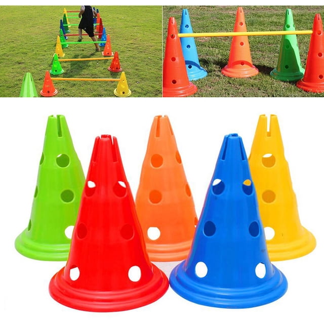 Conos de entrenamiento, 5 piezas de conos de entrenamiento de fútbol, barrera con agujeros, barra, balde, señal, lo mejor en su clase