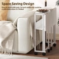 thumbnail image 4 of QinaQin Table Pliante de 31,5 Po avec Tablette de Rangement et Roues, Bois, 4 of 7