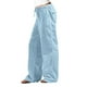 thumbnail image 1 of Pantalones de lino con cordón en la cintura para mujer: pantalones casuales de color liso, corte holgado y pierna recta, con bolsillos, 1 of 4