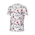 thumbnail image 5 of Rocae Tulips Flowers for Men's Mesh Quick-Dry Short Sleeve Workout T-Shirt,Mens Crew Neck Tee Lightweight Soft Classic T Shirts 5X-Large, 5 of 9