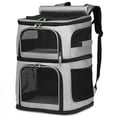 thumbnail image 1 of Pet Carrier Backpack Cat Carrier Backpack Dog Carrier Backpack for Small Cats Dogs Wide Use Breathable Strong and Durable Pet Backpack(Gray), 1 of 7