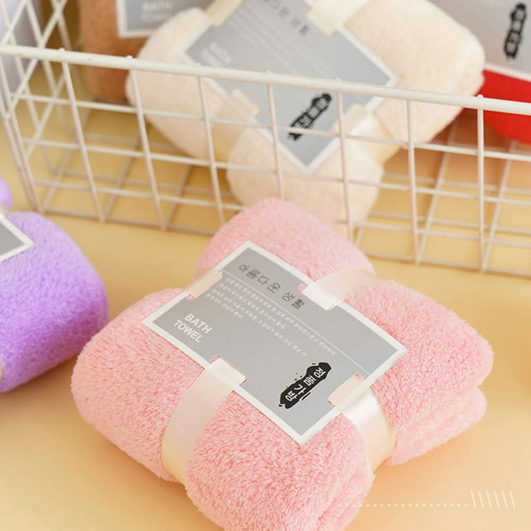 2PCS Coral Velvet Absorbent Bath Soft Bathroom Towel Set Quick