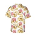 thumbnail image 4 of Xecao Sunflowers print Hawaiian shirt - a stylish short-sleeve button-down for men, perfect for casual beach and tropical outings., 4 of 9