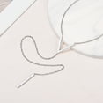 thumbnail image 5 of Silvora Silver Long Necklaces for Women Minimalist Drop Bar Pendant Y-Necklaces Long Chain Stainless Steel Jewelry Gifts for Daughter Girlfriend Birthday Christmas, 5 of 6