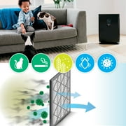Shark Air Purifier Filter 4-Fan Anti-Allergen HEPA Filter with Advanced Odor Lock , HE4FKPET, Compatible with HE400