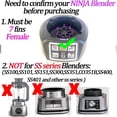 thumbnail image 3 of Tizuqe Replacement 7 Fins Male Blade & 24oz Blender Cups for Nutri Ninja BL480 Auto iQ Blender [4 Inch Male 7 Fins Blade], 3 of 13