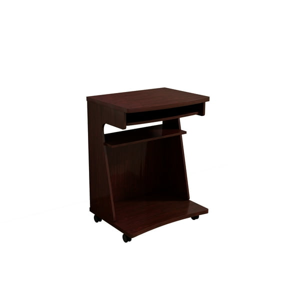 Portable Microwave Cart With Two Shelves And Easy Mobility Compact Kitchen Rounded Corners Storage