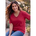 thumbnail image 2 of Catherines Women's Plus Size Suprema Crochet V-Neck Tee, 2 of 6