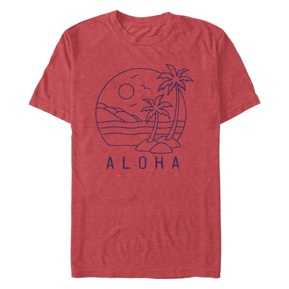 Men's Lost Gods Aloha Shore Sketch Graphic T-Shirt