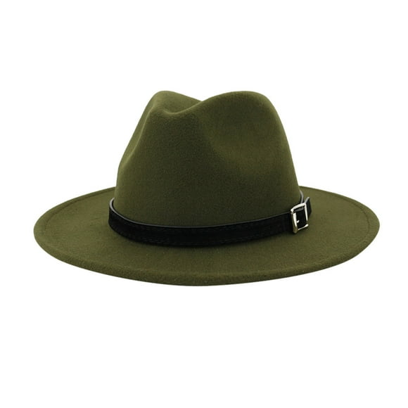 FADAACAI Fedora Hats for Women with Men Women Outbacks Belt Wide Hat Hats Vintage Buckle Caps Womens Fedora Hat Cloche Hats For Women Green One Size Clearance!