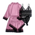 thumbnail image 3 of Sngxgn Womens Pajamas Set PJs Set Button up Front Sleepwear Soft Long Short Sleeve Shirt Loungewear Set(PK2,L), 3 of 3
