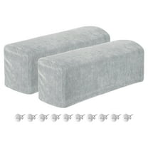 2Pack Stretch Armrest Covers, Chenille Armchair Slipcovers, Silver