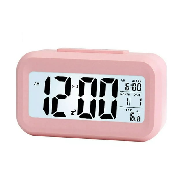 Despertador Electrónico Silencioso Con Pantalla Digital Led Rosa Belug Despertador Electrónico