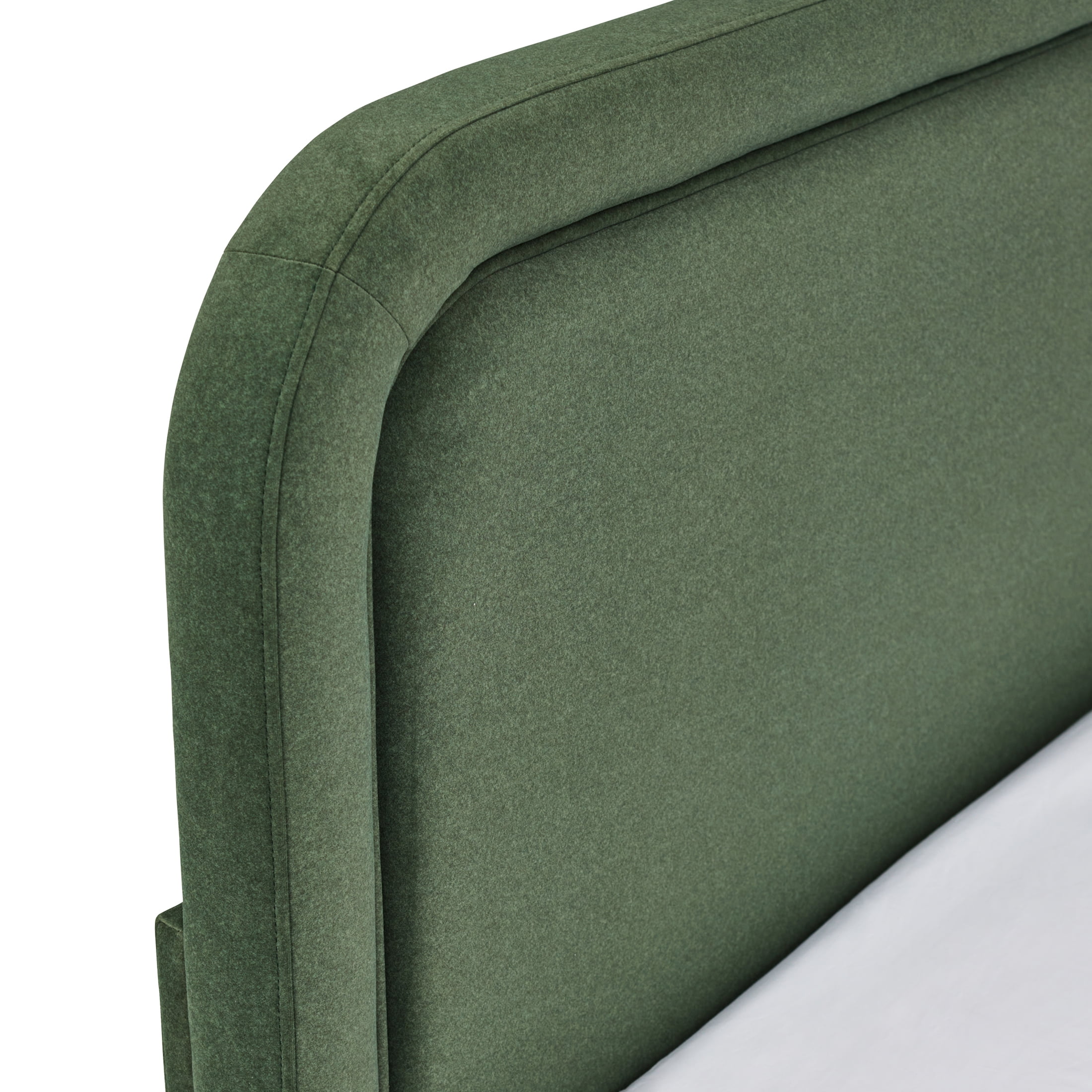 Better Homes & Gardens Juliet Queen Platform Bed, Olive Mohair