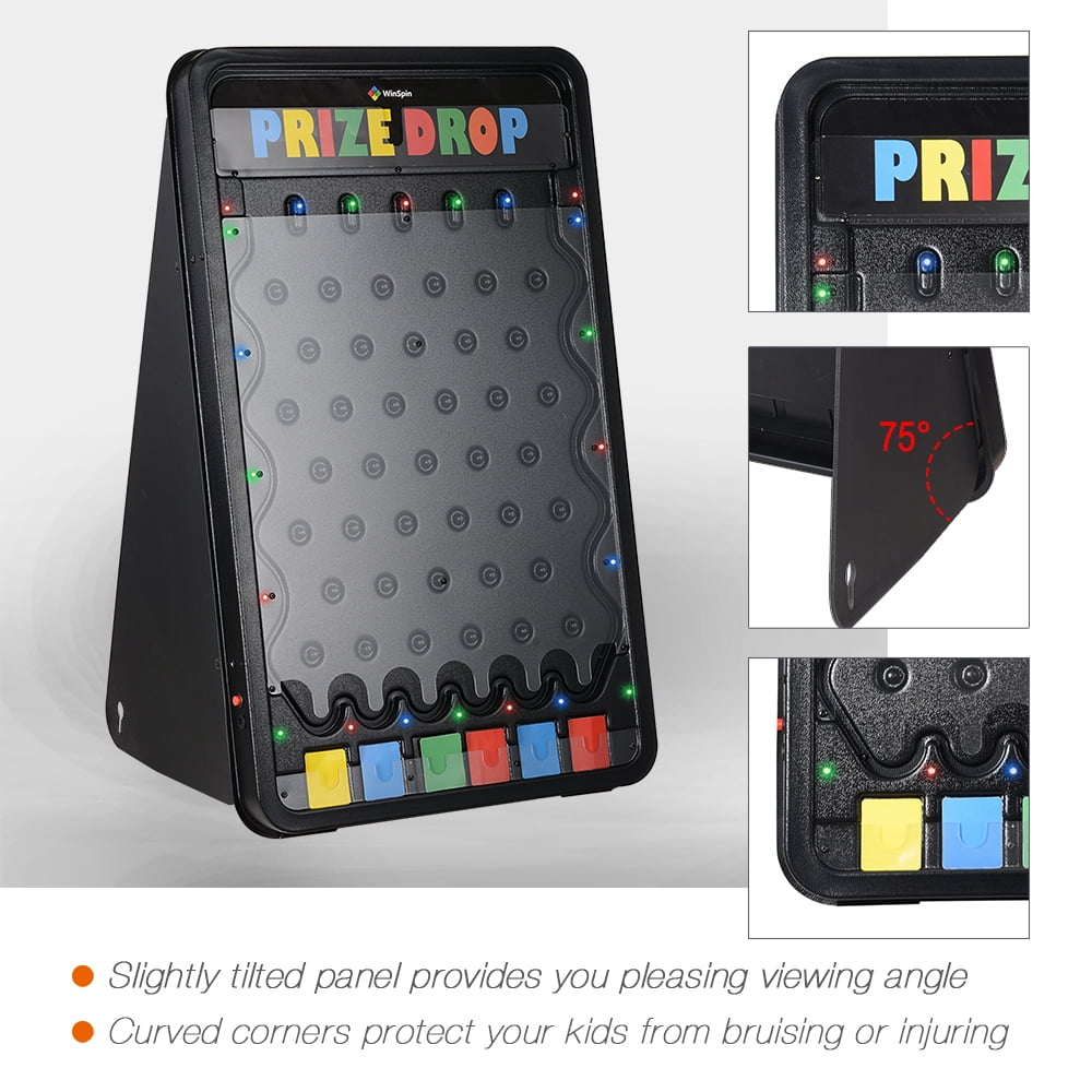 WinSpin 30x19" Medium Prize Drop w/ LED Light 10 Pucks Board Game Carnival Party