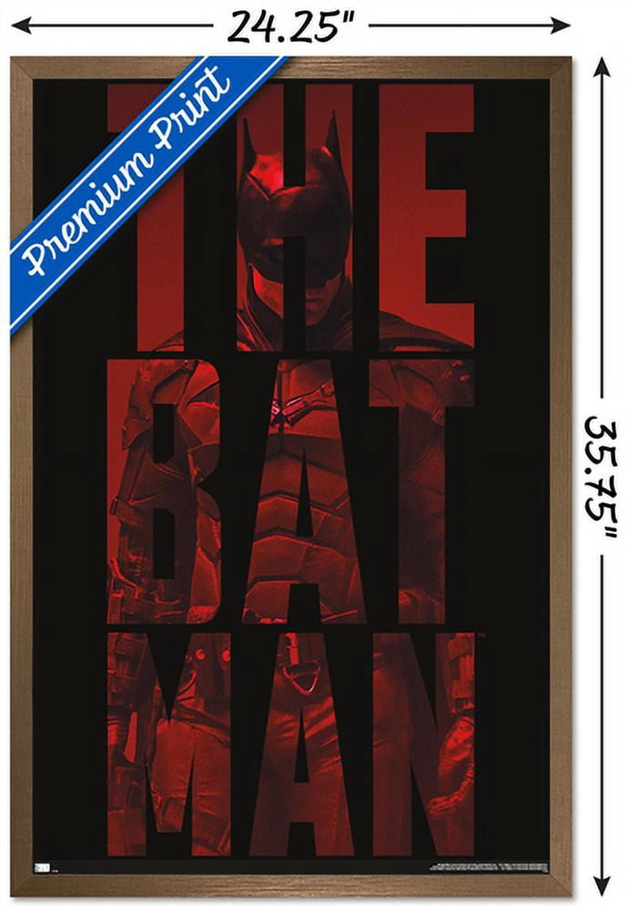 DC Comics The Batman - Text Wall Poster, 22.375" x 34", Framed