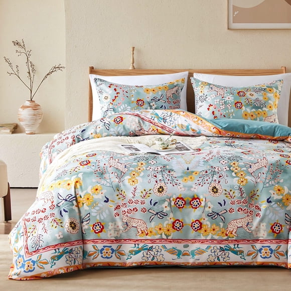 Juego de cama Cupocupa, funda de edredón tamaño queen con fundas de almohada