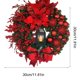 thumbnail image 3 of Grandes coronas navideñas artificiales para puerta de entrada, coronas navideñas con lazo, lámpara de aceite LED a batería, guirnaldas de invierno, bolas navideñas de césped artificial de frutos, 3 of 6