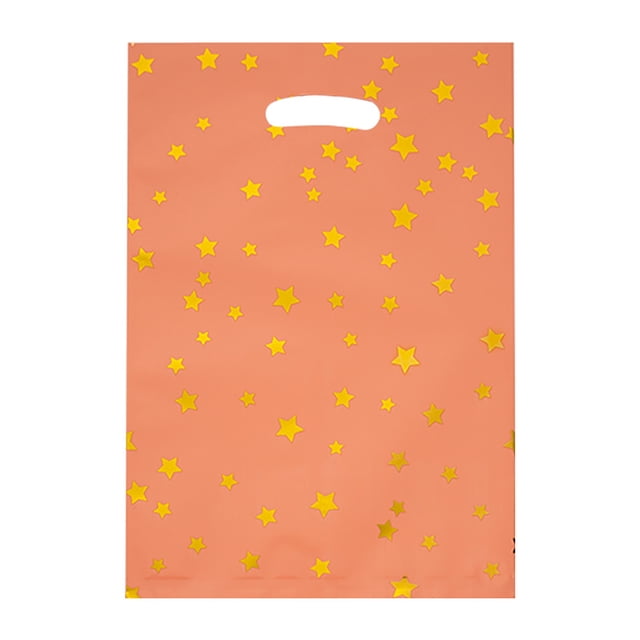 10 bolsas de fiesta para niños, bolsas de dulces de cumpleaños, bolsas de regalos de fiesta (patrón de estrella, 3 colores)