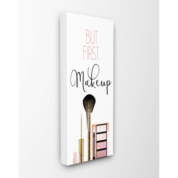 Stupell Industries Makeup Fashion Designer Modern Pink Word Canvas Wall Art by Kimberly Allen