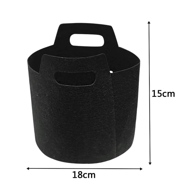 Fiudx Maceta Redonda de Tela, Diseño de Aireación, Drenaje Rápido, Fácil Trasplante, Material No Tejido Duradero, Ideal para Jardín y Mezcla de Tierra, Tamaño de 3 Galones, Asa Incluida.