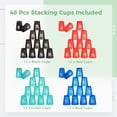 thumbnail image 6 of 48Pcs Sport Stacking Cups, Speed Training Game for Challenge Competition, Plastic Stacking Cups, Classic Family Game for Adults, Red+Blue+Green+Black, 6 of 6