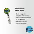 thumbnail image 2 of Pretty Blue Butterfly Retractable Reel ID Badge Key Card Name Tag Holder with Clip, 2 of 7