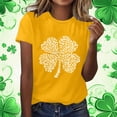 thumbnail image 6 of FNFYFH Women's St Patrick's Day T-Shirt Lucky Irish Shamrock Paddy's Day Graphic Tees Plus Size Tops, 6 of 6