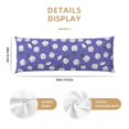 thumbnail image 3 of Balery Daisies Flowers Funda Protectora para Almohada Corporal de Algodón Hipoalergénico con Cierre(55 x 21 pulgadas), Almohadas No Incluidas, 3 of 7