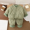 thumbnail image 2 of Wdgfv Boys Outfits 2 Piece Set Casual Long Sleeve Jacket And Pants Fall Clothes For Toddler Kids Stylish Solid Color Suitable For Children 1 To 9 Years Old Green 4-5 Years, 2 of 5