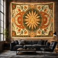 thumbnail image 6 of Sun Face With Crescent Moons And Flowers Mystical Boho Art for Celestial Art Lovers Sun Moon Decor Housewarming Gift Tapestry Wall Hanging for Bedroom, Living Room and Dorm, 6 of 7