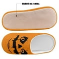 thumbnail image 4 of Chaqlin Orange Ghost Face Bedroom Slippers Cozy Comfy Plush Fuzzy Warm Rubber Sole Easy Slip On Memory Foam Fur Lined Home Slippers, 4 of 7