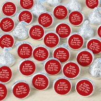 Big Dot of Happiness Cherry Red Wedding Candy Stickers, Mr & Mrs Wedding Guest Favors, Party Favor Labels, Small Round Candy Stickers - 324 Count