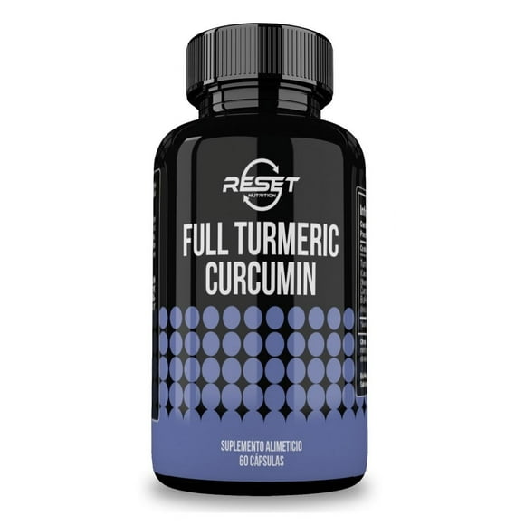 Reset Nutrition Full Turmeric Curcumin | 750 Mg | 60 Servings | 60 Capsules | Hecho en USA RESET NUTRITION Full Turmeric Curcumin