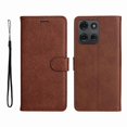 thumbnail image 1 of Étui Portefeuille pour Motorola MOTO G75 5G à Rabat avec Fentes pour Cartes, Support Magnétique et Sangle Brun, 1 of 5