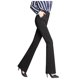 thumbnail image 2 of Pantalones rectos de cintura alta para mujer - Poliéster, cintura elástica, bolsillos - Pantalones informales para todas las estaciones, 2 of 2