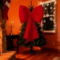 thumbnail image 4 of Christmas Extra-Large Velvet Bow – 3.6ft Oversized Red Holiday Bow for Tree Topper, Front Door, Window, or Staircase Decorations, 4 of 5