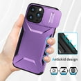 thumbnail image 7 of ShellTech for iPhone 14 Pro Case with Camera Cover & Kickstand Military Grade Shockproof Heavy Duty Protective with Magnetic,Purple, 7 of 7