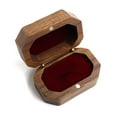 thumbnail image 4 of Walnut Wood Jewelry Box Storage Holder Rustic Wedding Box GXM D9B8, 4 of 8
