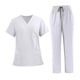thumbnail image 4 of Conjunto de uniforme médico unisex: blusa y pantalón de manga corta, suaves al tacto, con cintura elástica y cintura elástica. SG, 4 of 9