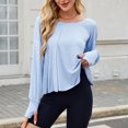 thumbnail image 6 of SDNall Athletic Long Sleeve Tops For Women，Womens Open Back Workout Top Long Sleeve Athletic Shirts Casual Crop Running Tee Y2K Yoga, 6 of 9