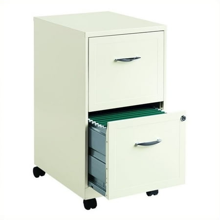 Trent Home Lineal 2 Drawer Steel File Cabinet In White Walmart Com Walmart Com